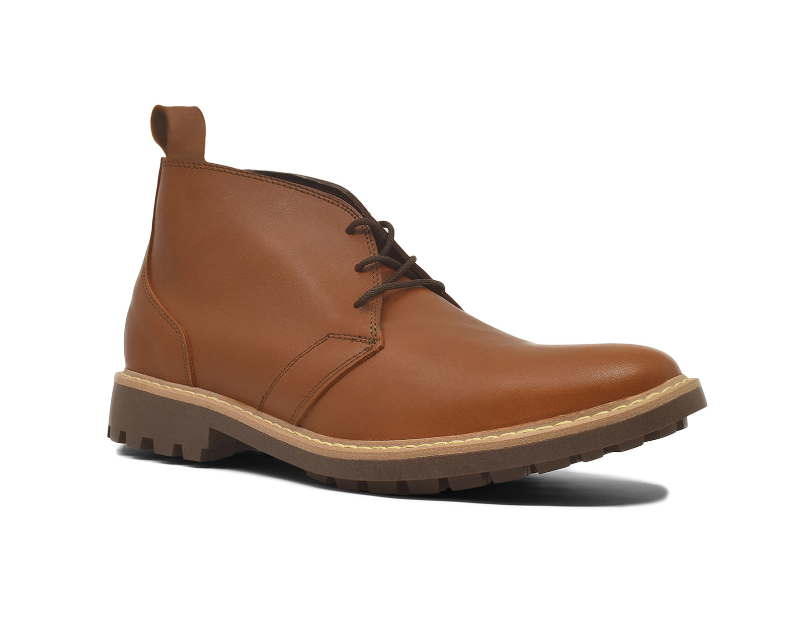 Botín Warlock 4201 Caramel De Piel Para Hombre