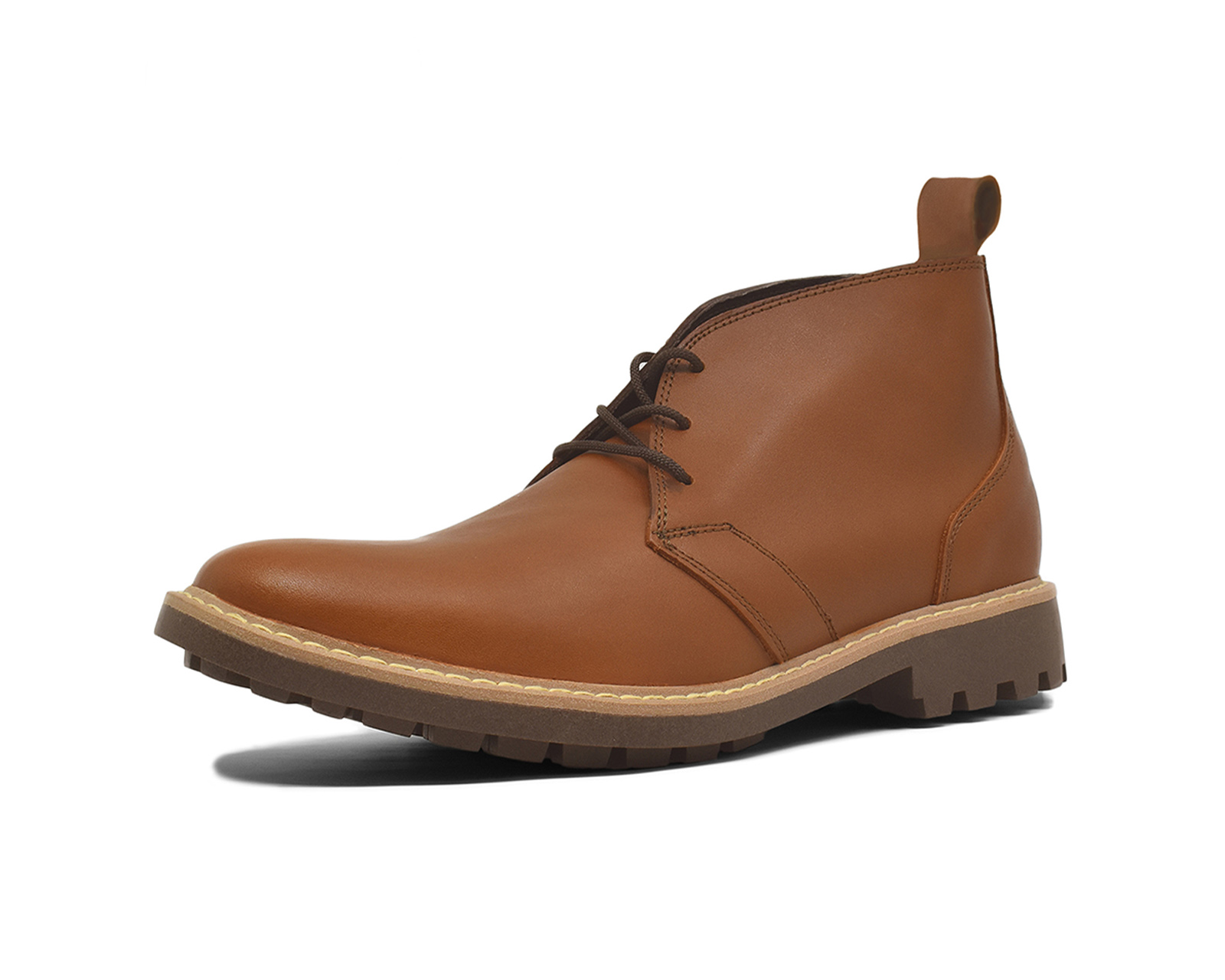 Foto 2 | Botín Warlock 4201 Caramel De Piel Para Hombre