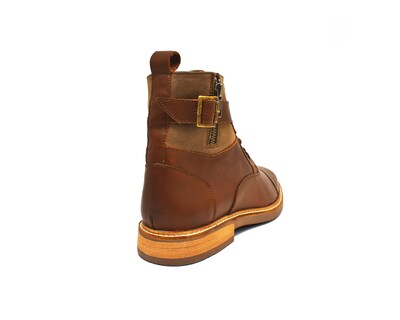 Foto 3 | Bota Warlock 8027 Café De Piel Para Hombre