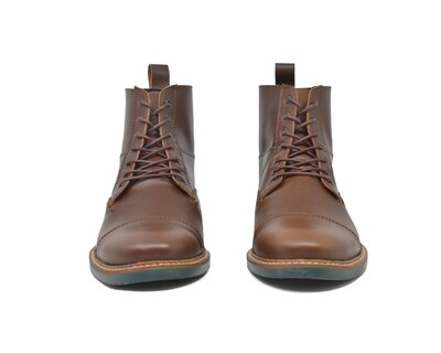 Foto 6 | Bota Warlock 8027 Café De Piel Para Hombre