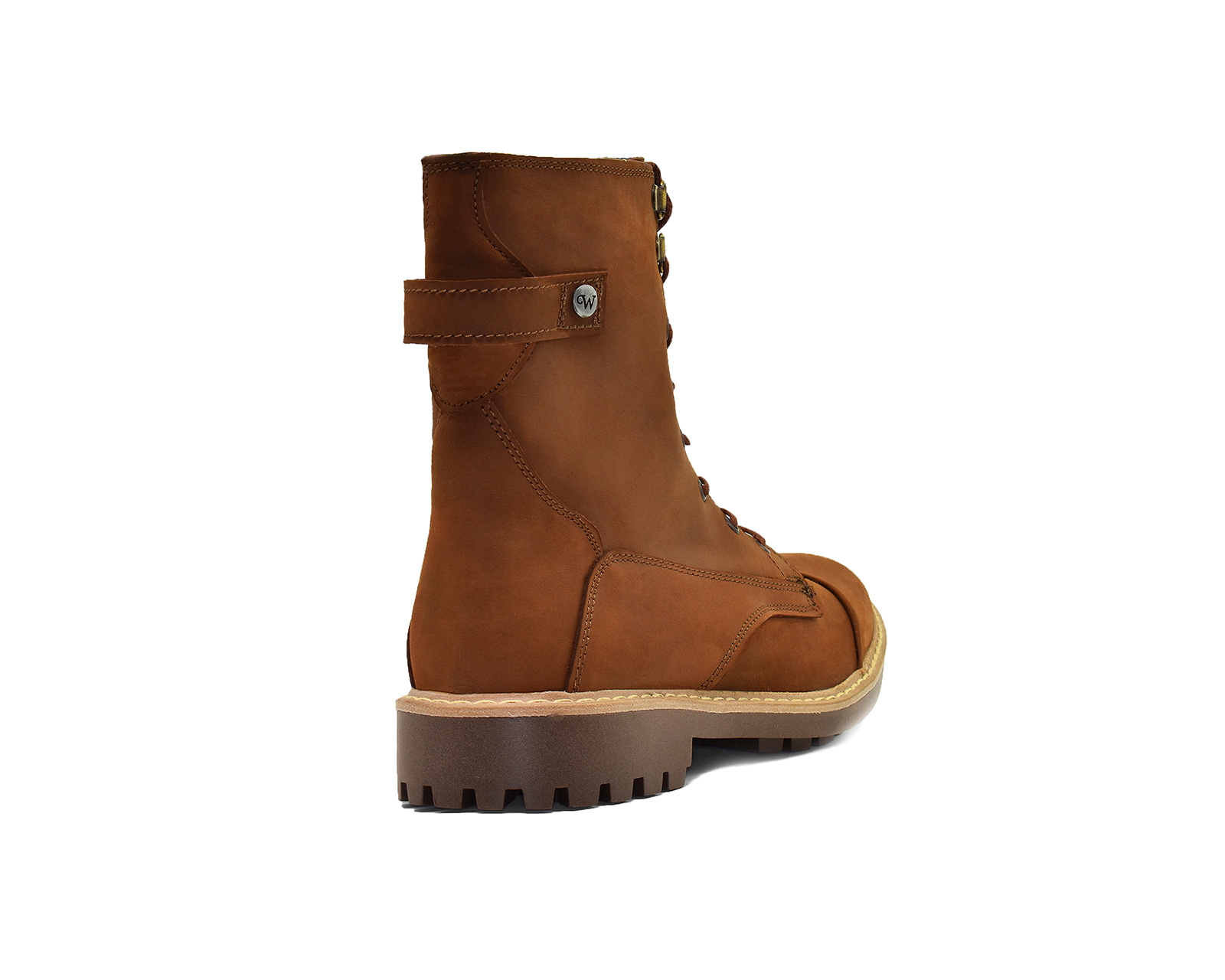 Foto 4 pulgar | Bota Warlock 4200 Café De Piel Para Hombre