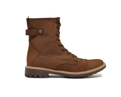Foto 4 | Bota Warlock 4200 Café De Piel Para Hombre