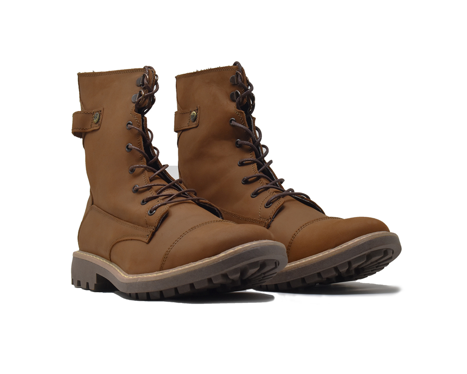Foto 6 pulgar | Bota Warlock 4200 Café De Piel Para Hombre