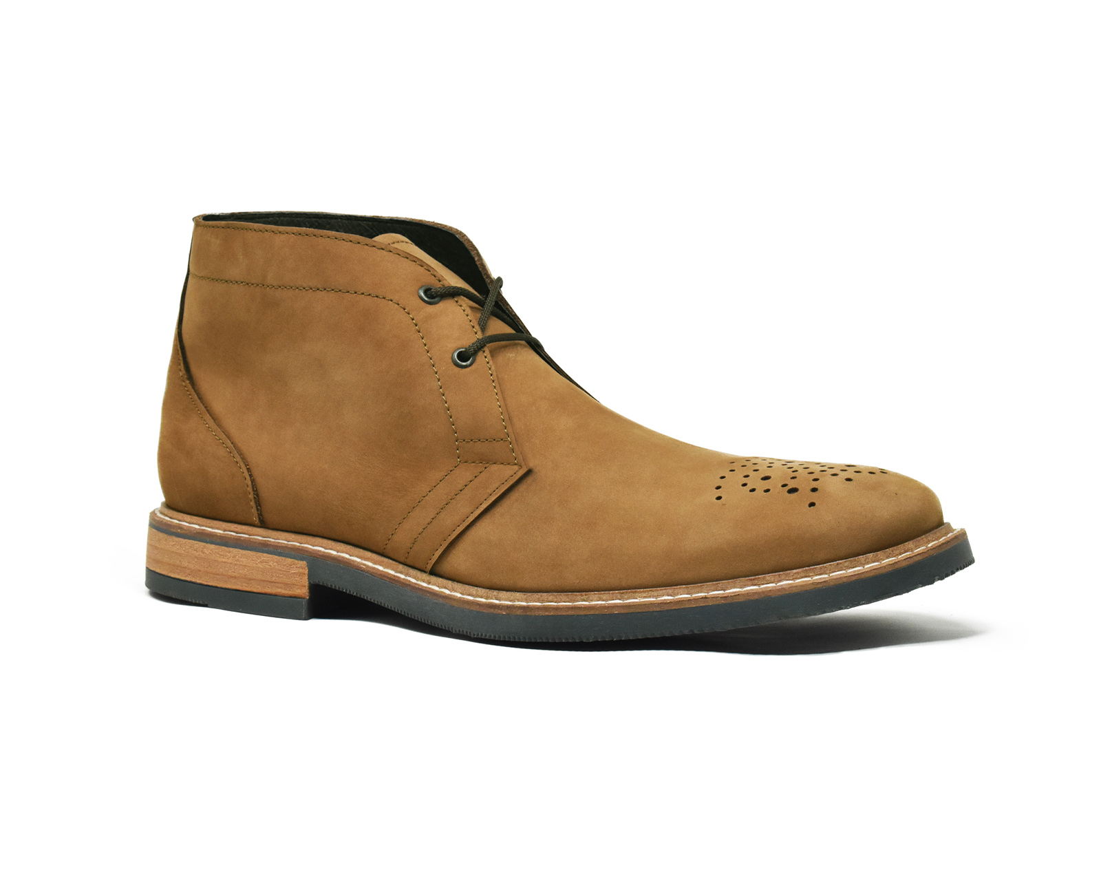 Botín Warlock 8014 Moka De Piel Para Hombre