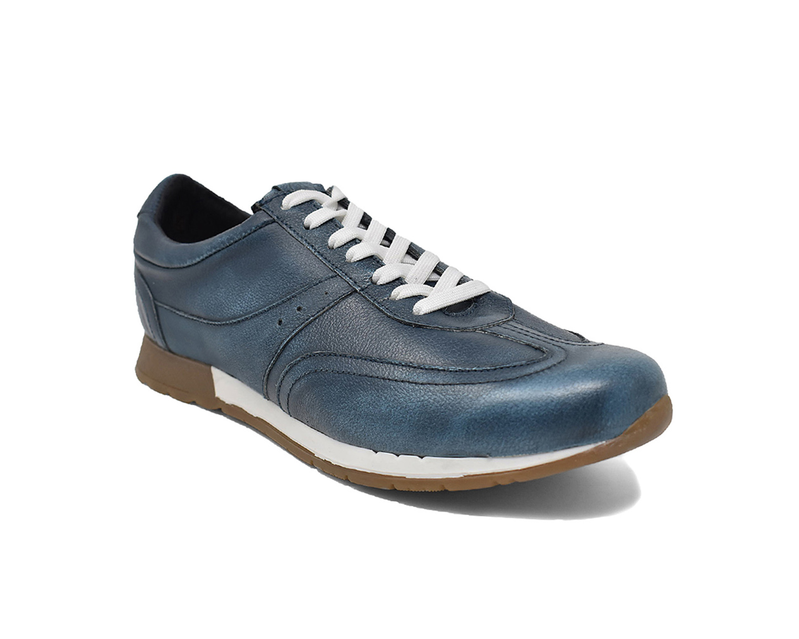 Foto 3 pulgar | Tenis Casual Warlock 2500 Azul Mezclilla De Piel Para Hombre.