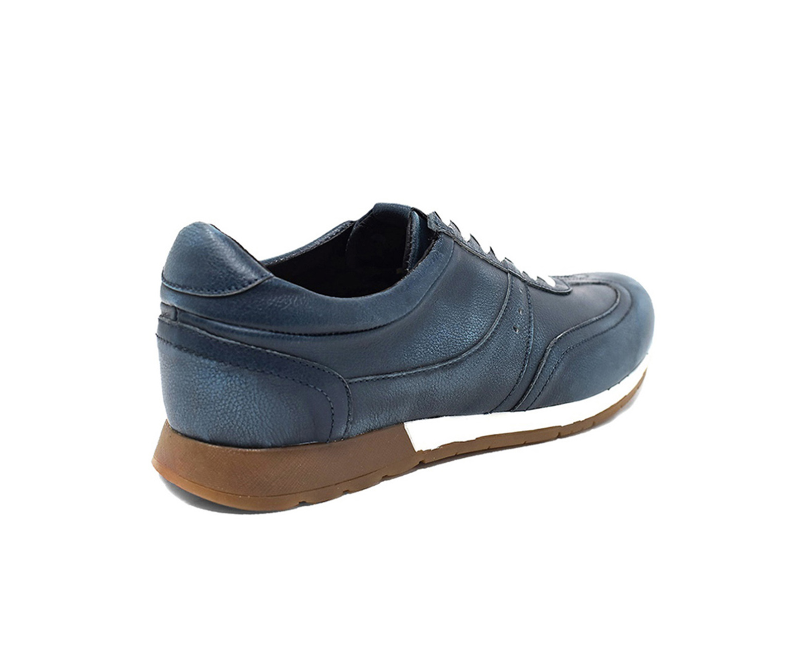 Foto 4 pulgar | Tenis Casual Warlock 2500 Azul Mezclilla De Piel Para Hombre.