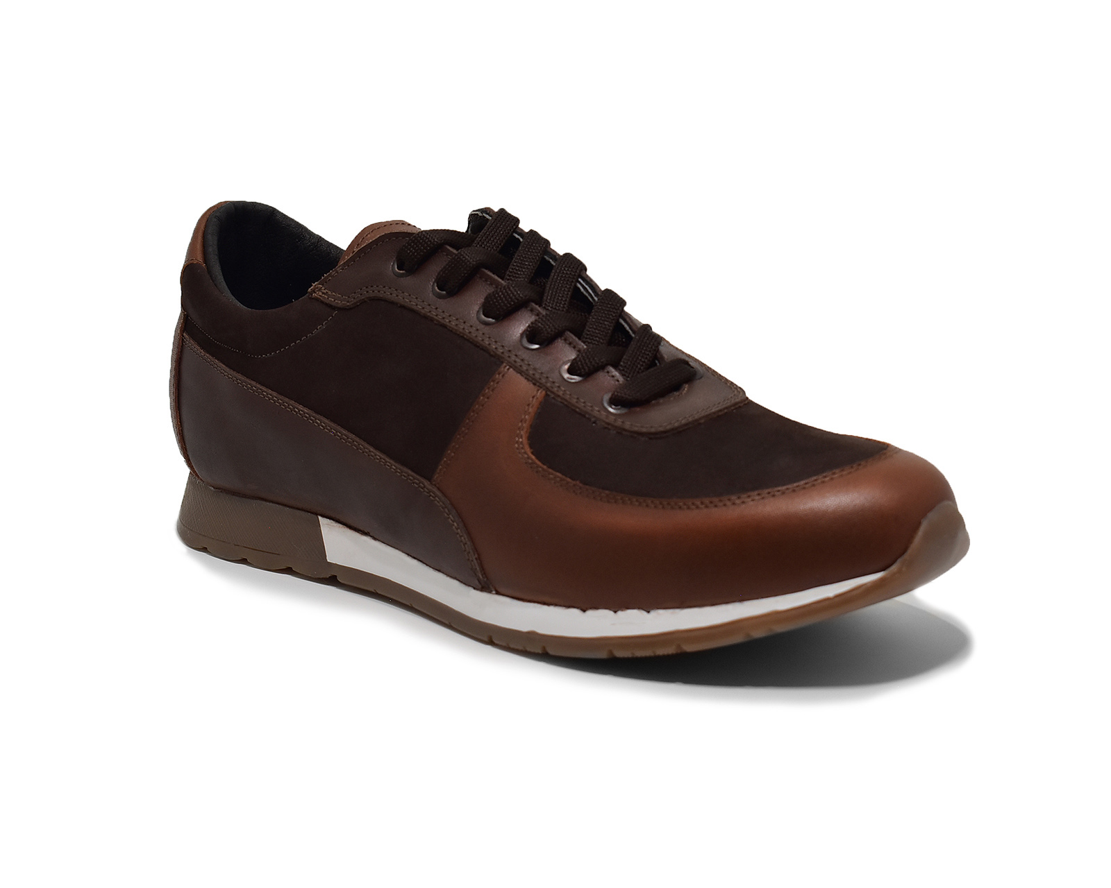 Foto 2 pulgar | Tenis Casual Warlock 2504 Café De Piel Para Hombre.