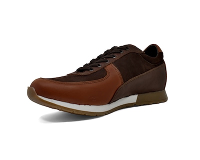 Foto 2 | Tenis Casual Warlock 2504 Café De Piel Para Hombre.
