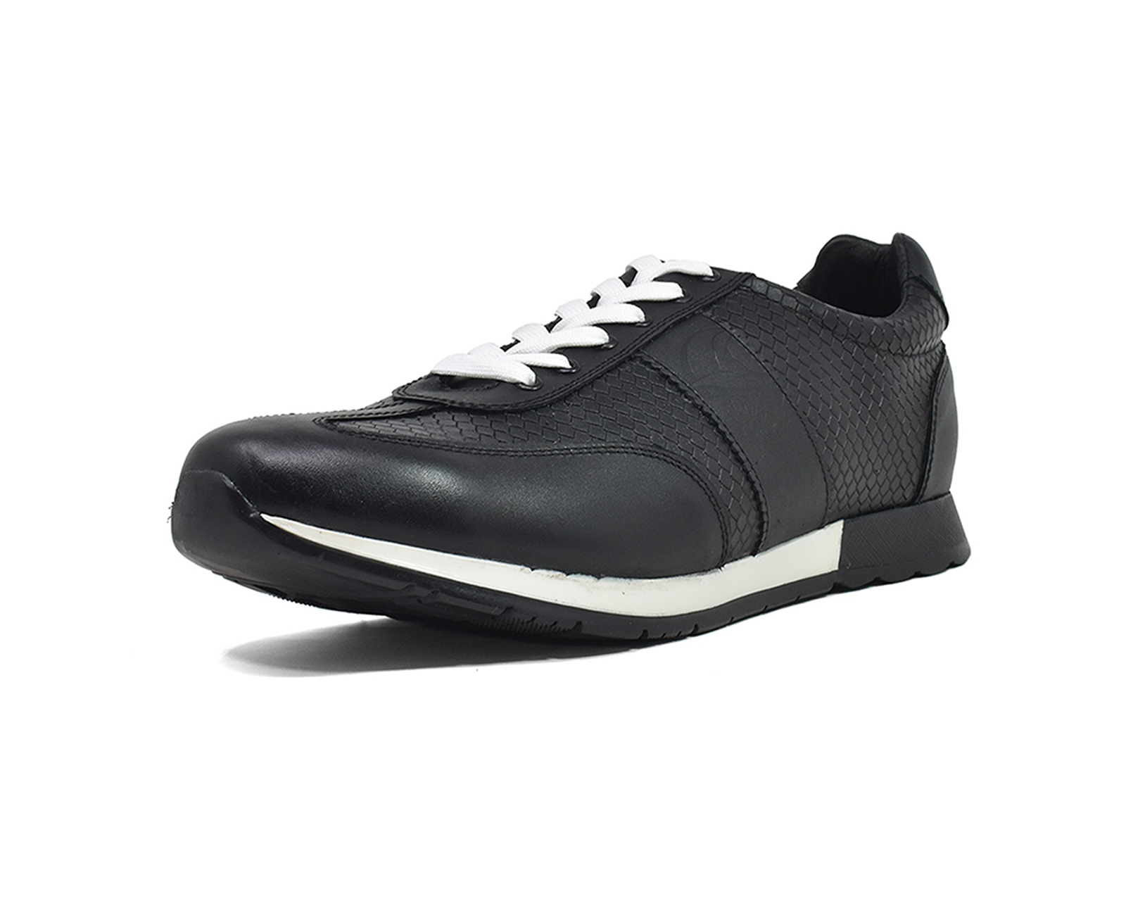 Foto 3 pulgar | Tenis Casual Warlock 2503 Negro De Piel Para Hombre.