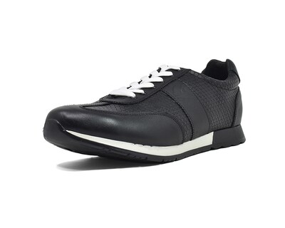 Foto 2 | Tenis Casual Warlock 2503 Negro De Piel Para Hombre.