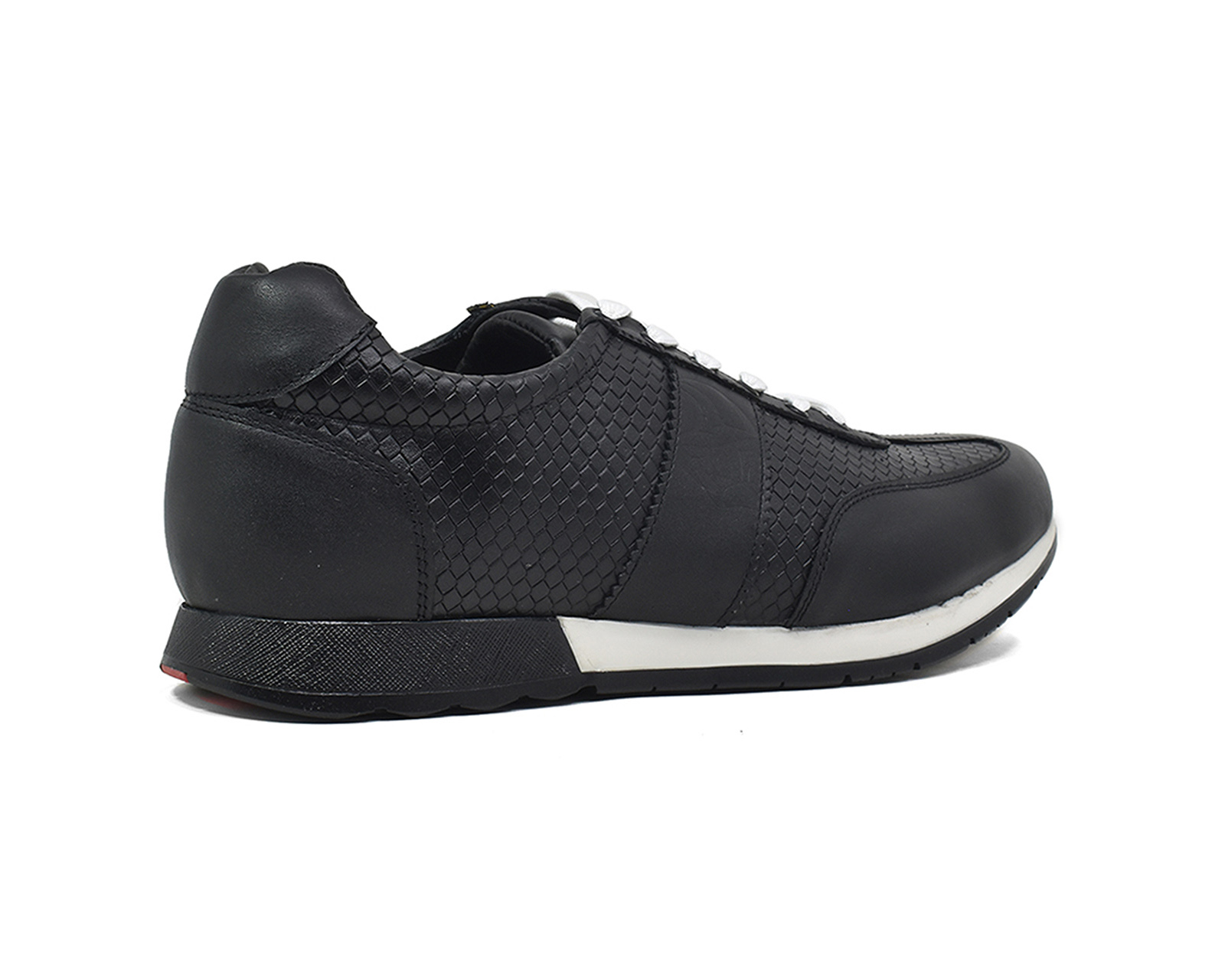 Foto 4 pulgar | Tenis Casual Warlock 2503 Negro De Piel Para Hombre.