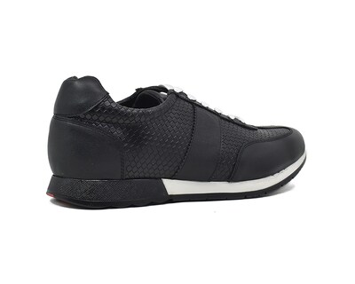 Foto 3 | Tenis Casual Warlock 2503 Negro De Piel Para Hombre.