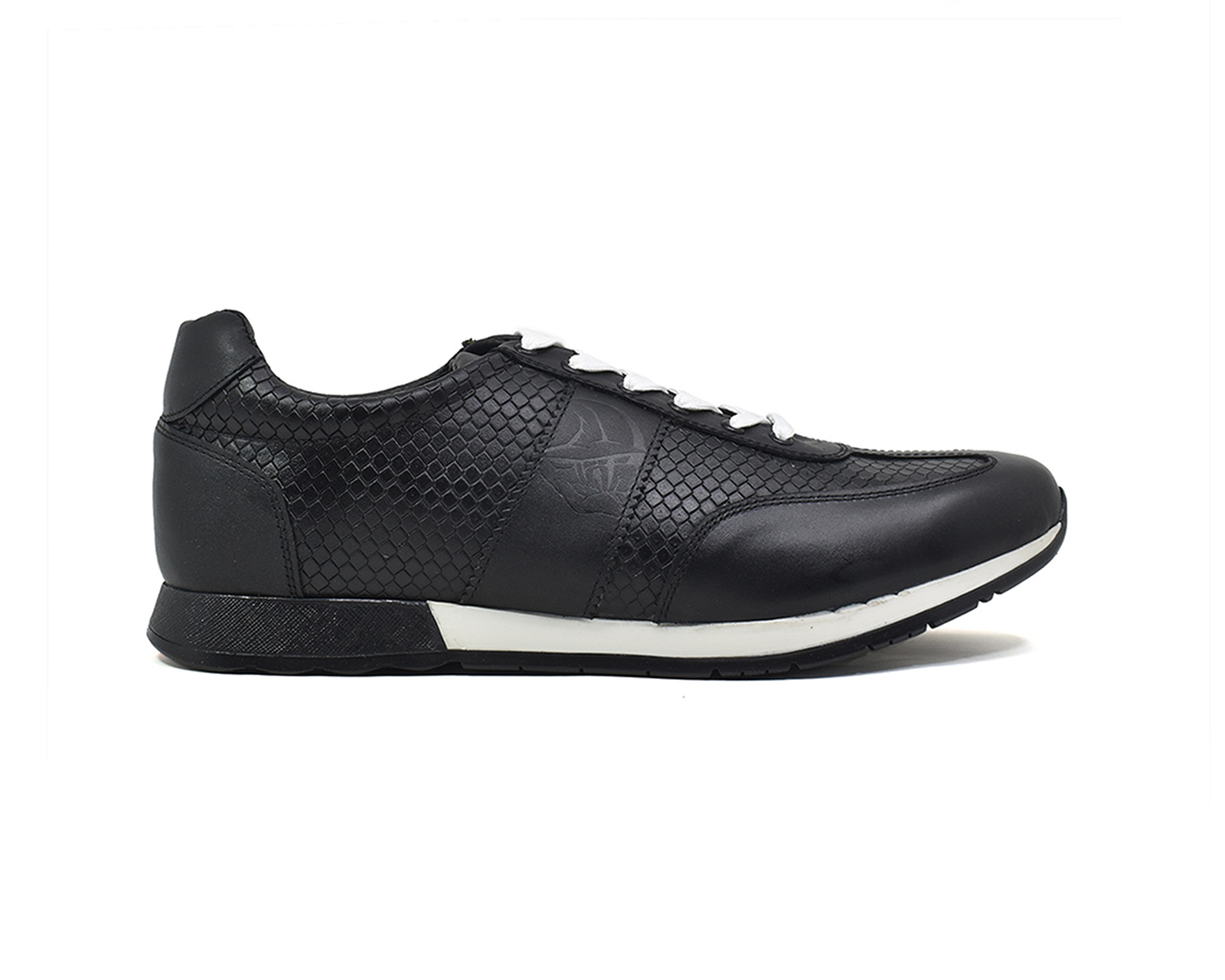 Foto 5 pulgar | Tenis Casual Warlock 2503 Negro De Piel Para Hombre.
