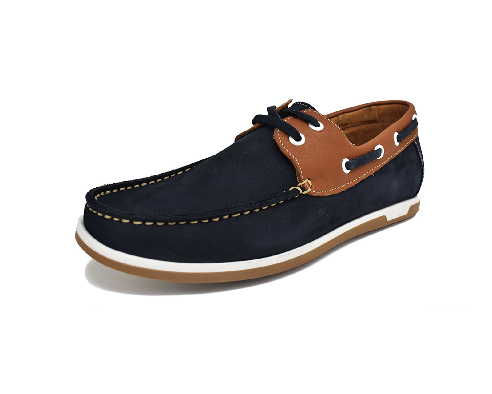 Foto 3 pulgar | Mocasín Marinero Warlock 9300 Azul De Piel Para Hombre.