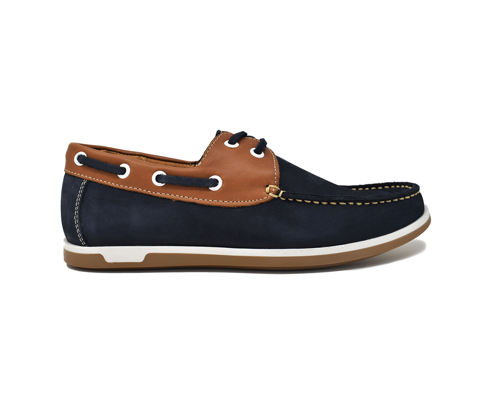 Foto 6 pulgar | Mocasín Marinero Warlock 9300 Azul De Piel Para Hombre.