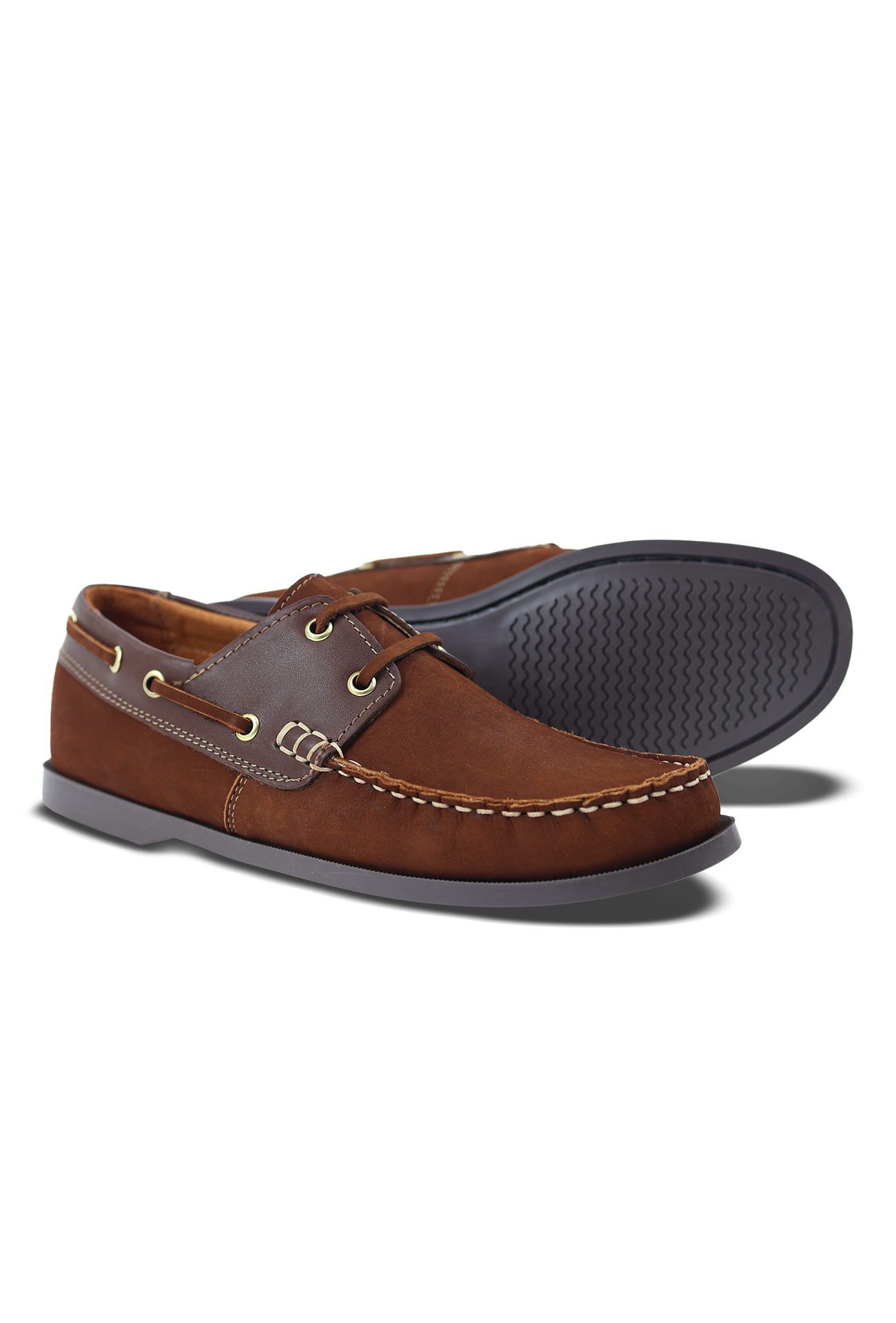 Foto 4 pulgar | Mocasines Náuticos de Piel Rams Cottons Top-sider Marrón para Hombre