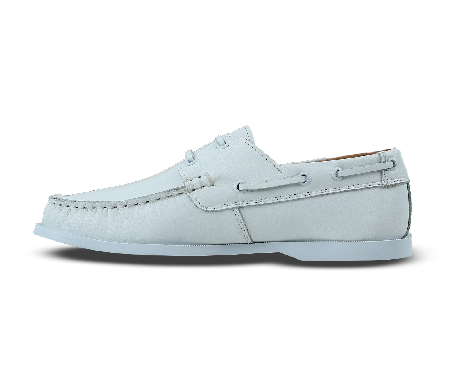 Foto 1 | Mocasines de Piel Rams Cottons Top-sider Blancos para Hombre