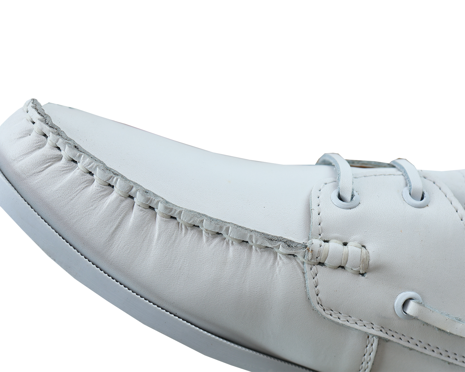 Foto 2 | Mocasines de Piel Rams Cottons Top-sider Blancos para Hombre