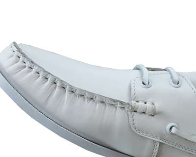 Foto 2 | Mocasines de Piel Rams Cottons Top-sider Blancos para Hombre