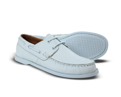 Foto 3 | Mocasines de Piel Rams Cottons Top-sider Blancos para Hombre