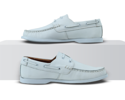Foto 4 | Mocasines de Piel Rams Cottons Top-sider Blancos para Hombre
