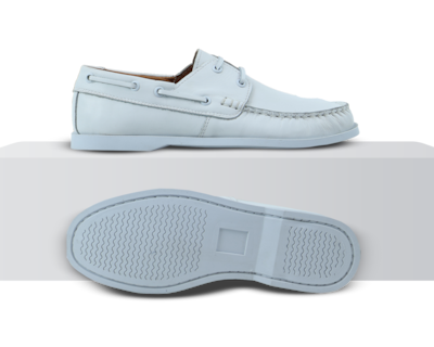 Foto 5 | Mocasines de Piel Rams Cottons Top-sider Blancos para Hombre
