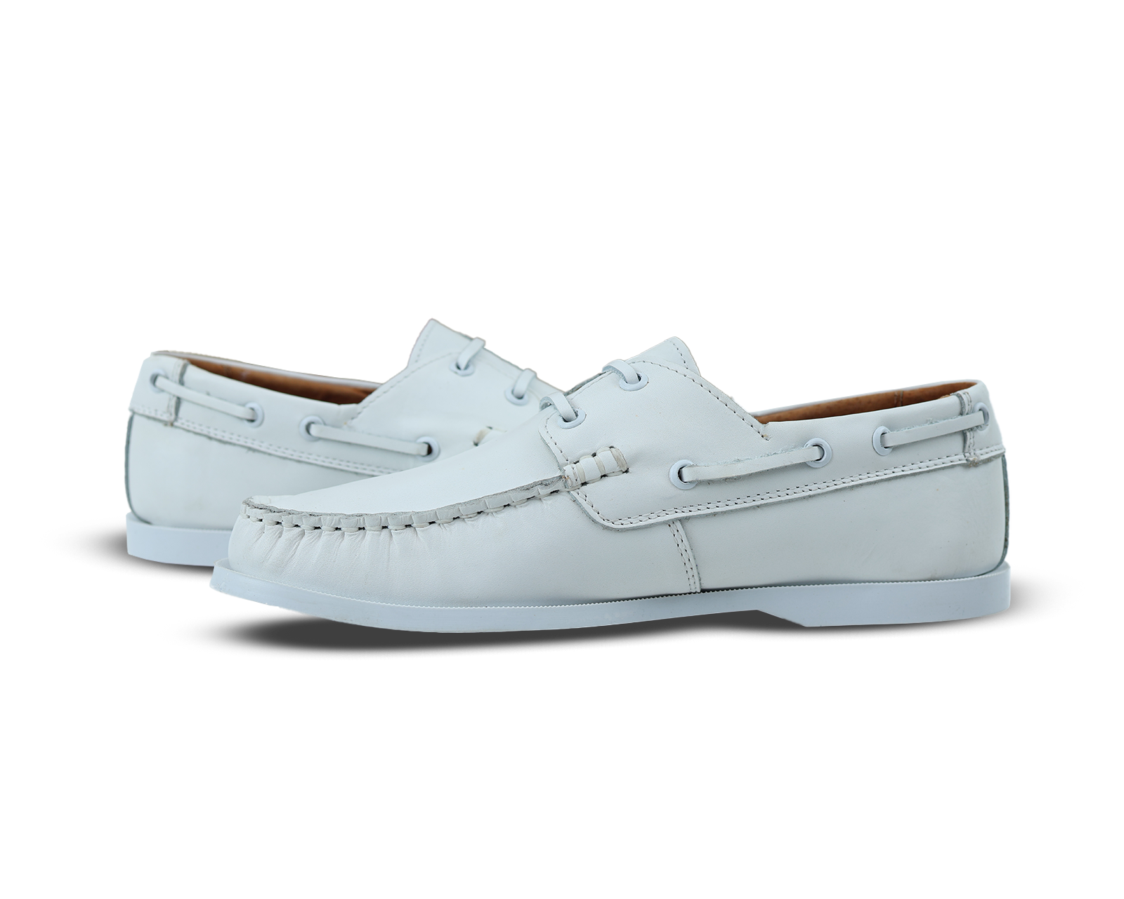 Foto 7 pulgar | Mocasines de Piel Rams Cottons Top-sider Blancos para Hombre