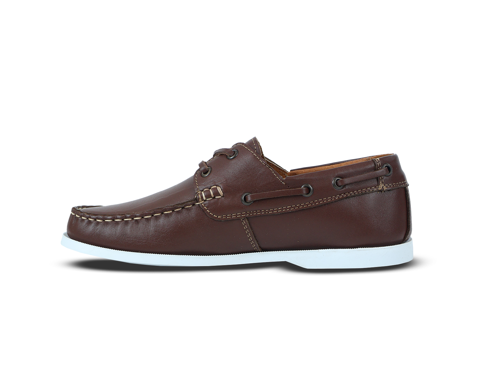 Foto 2 pulgar | Mocasines Nauticos De Piel Rams Cottons Modelo Top-sider color Marrón para Hombre