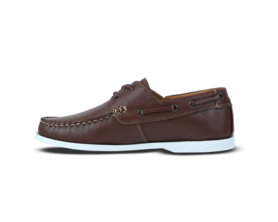 Foto 1 | Mocasines Nauticos De Piel Rams Cottons Modelo Top-sider color Marrón para Hombre