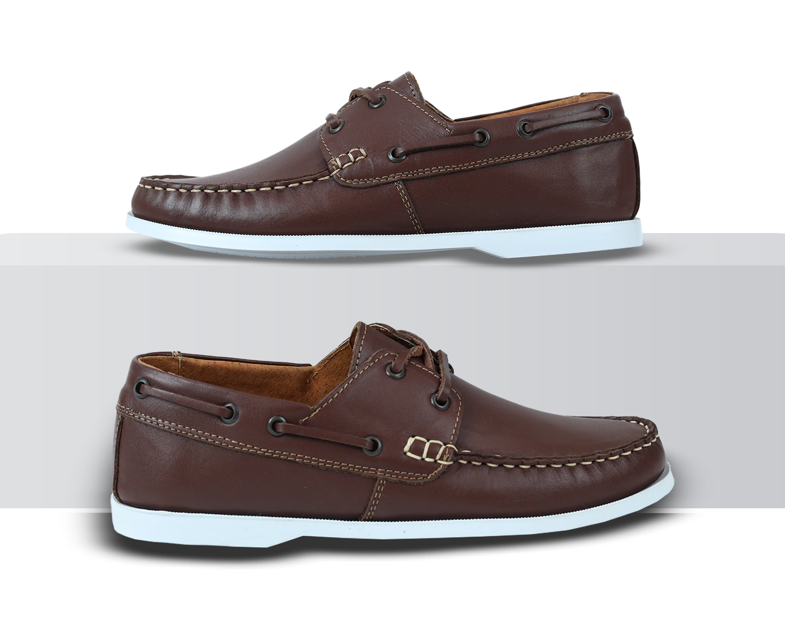 Foto 3 pulgar | Mocasines Nauticos De Piel Rams Cottons Modelo Top-sider color Marrón para Hombre