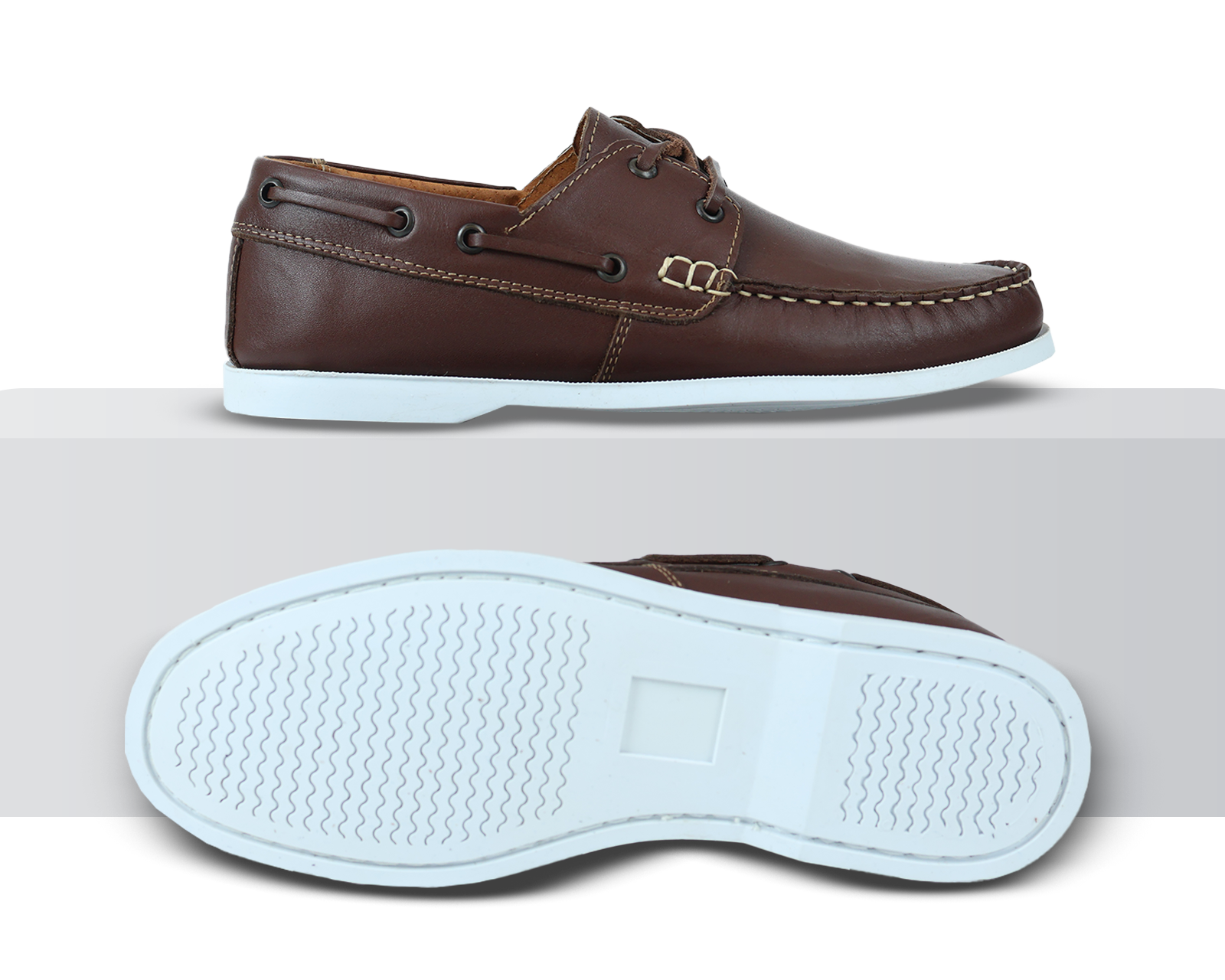 Foto 5 pulgar | Mocasines Nauticos De Piel Rams Cottons Modelo Top-sider color Marrón para Hombre