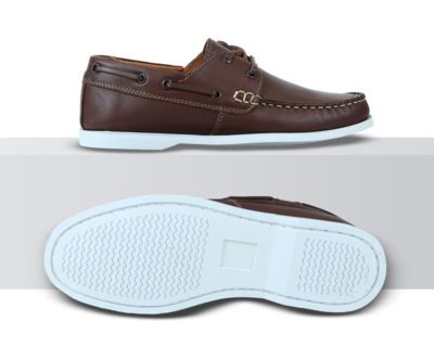 Foto 4 | Mocasines Nauticos De Piel Rams Cottons Modelo Top-sider color Marrón para Hombre