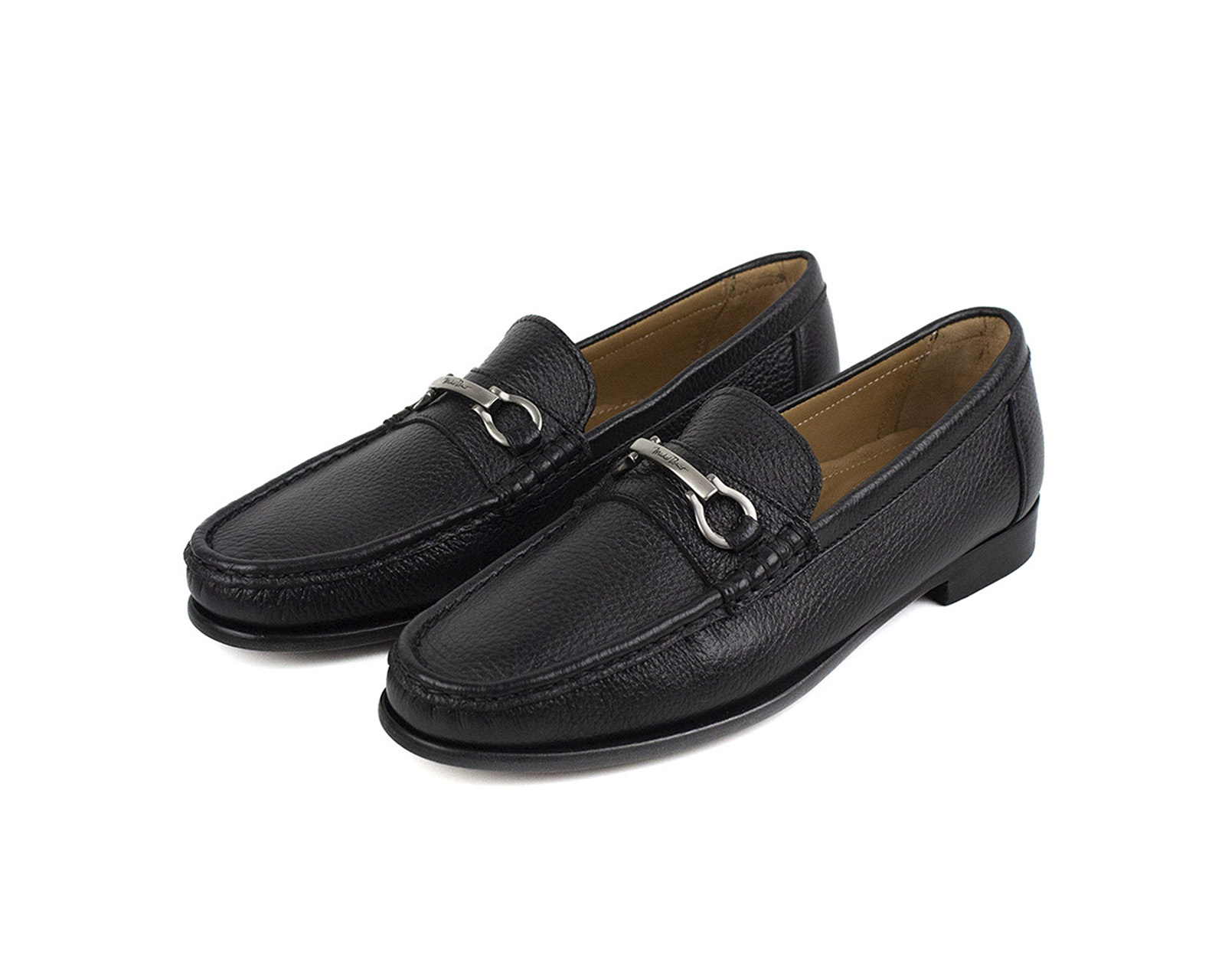 Zapato Mocasín de Piel Michel Domit Negro para Hombre