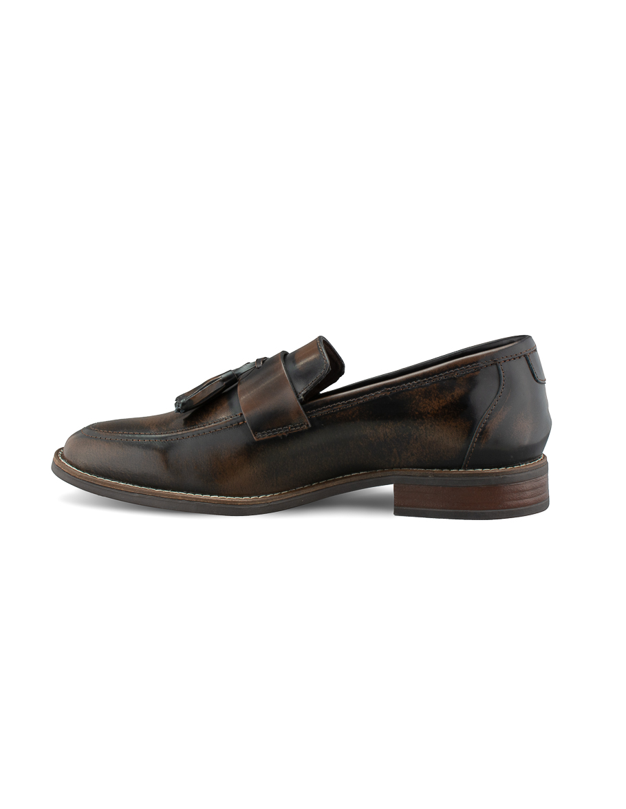 Foto 3 pulgar | Mocasines Tipo Loafer De Piel Café Dasalo Para Hombre