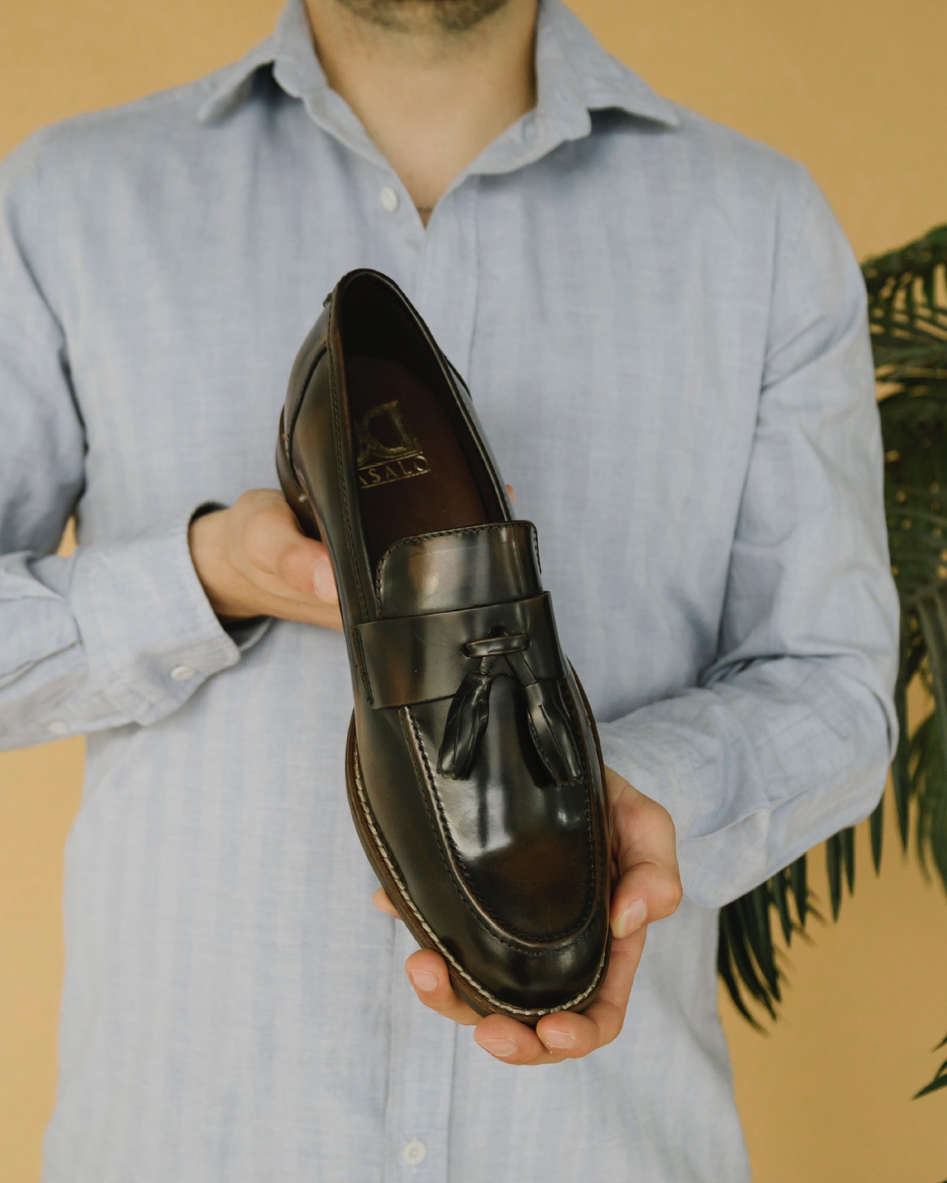 Foto 7 pulgar | Mocasines Tipo Loafer De Piel Café Dasalo Para Hombre