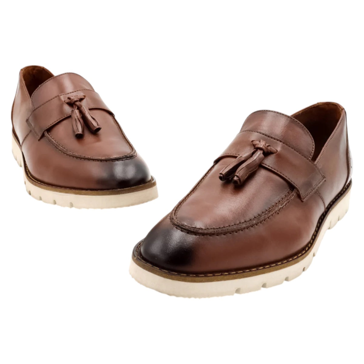 Foto 5 | Mocasines Exterior Piel Natural Color Café Para Hombre De Rbcollection