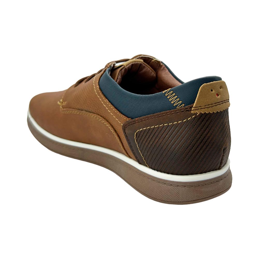 Foto 5 pulgar | Zapato Hombre Custom Style Casual Agujetas Cafe