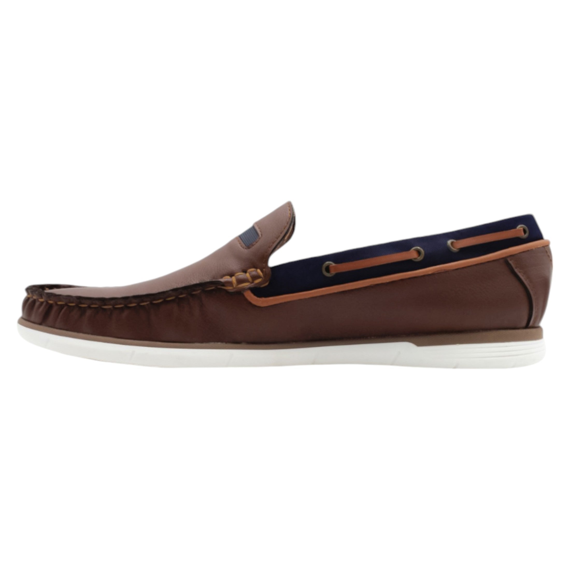 Foto 4 pulgar | Mocasines Rbcollection Exterior Piel Café para Hombre
