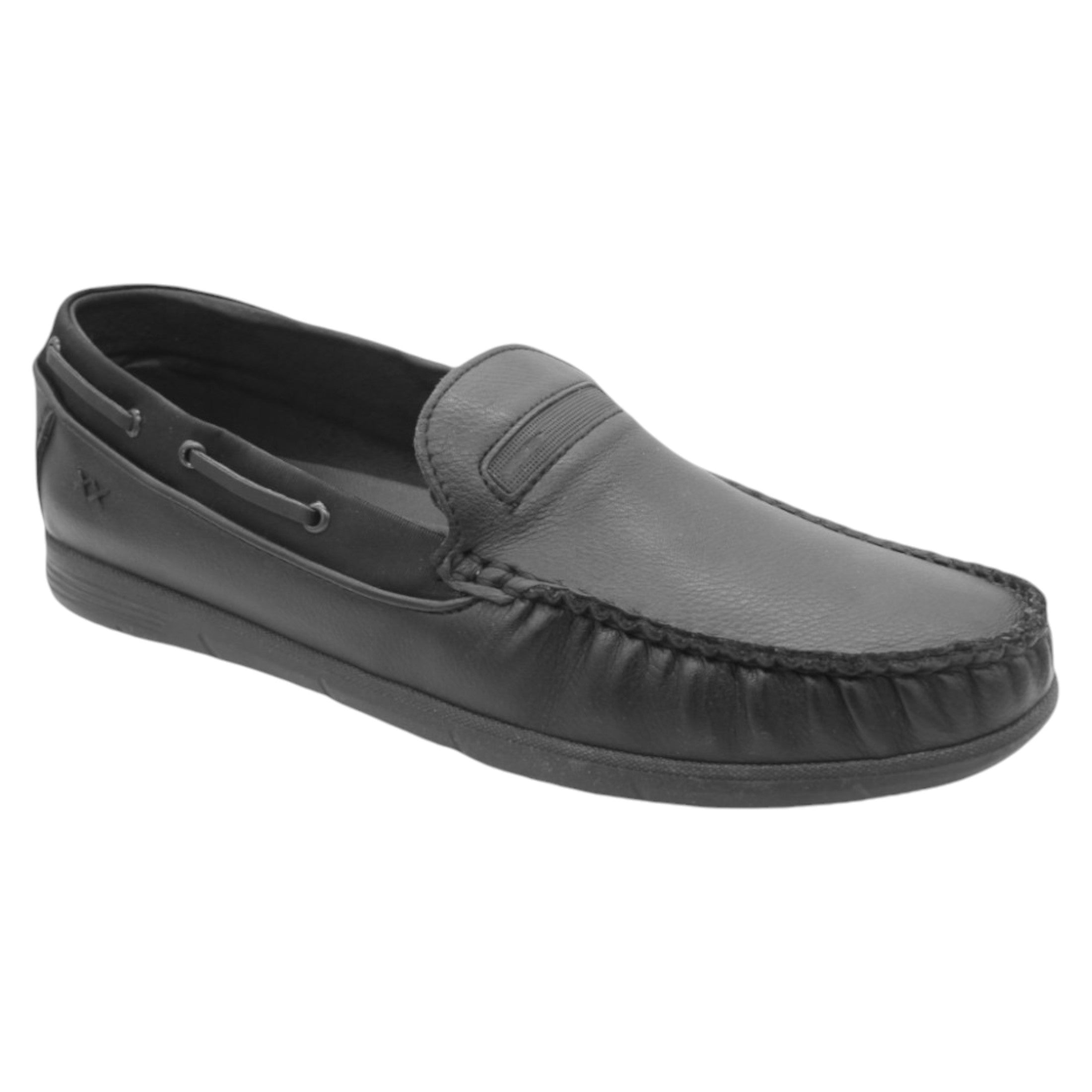 Foto 2 pulgar | Mocasines Rbcollection Exterior Piel Negro para Hombre