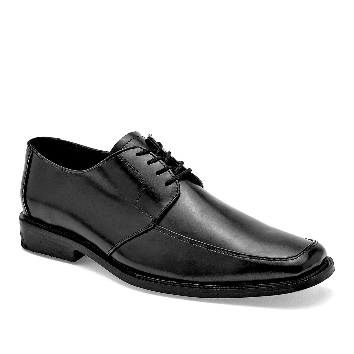 Ledther Zapato De Vestir Para Hombre Negro, Suela De Cuero