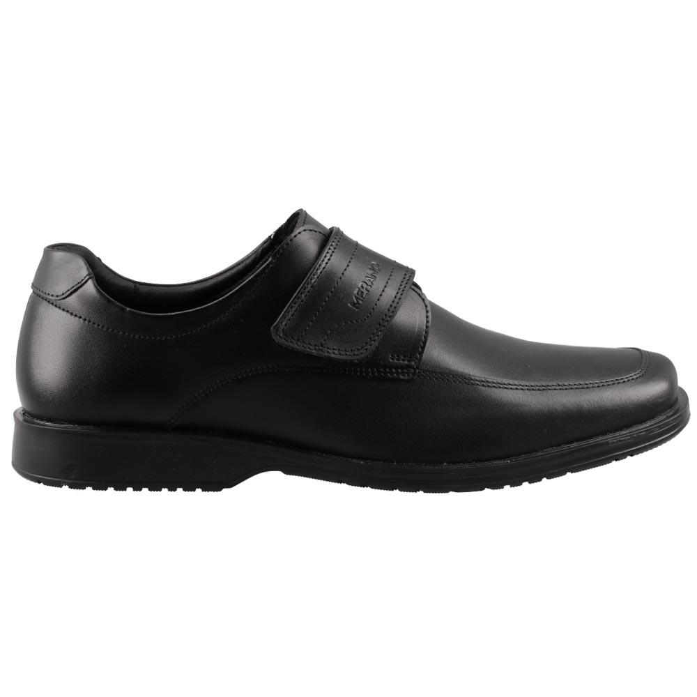 Mocasin Vestir Hombre Merano Piel Clasico Ajustable Negro