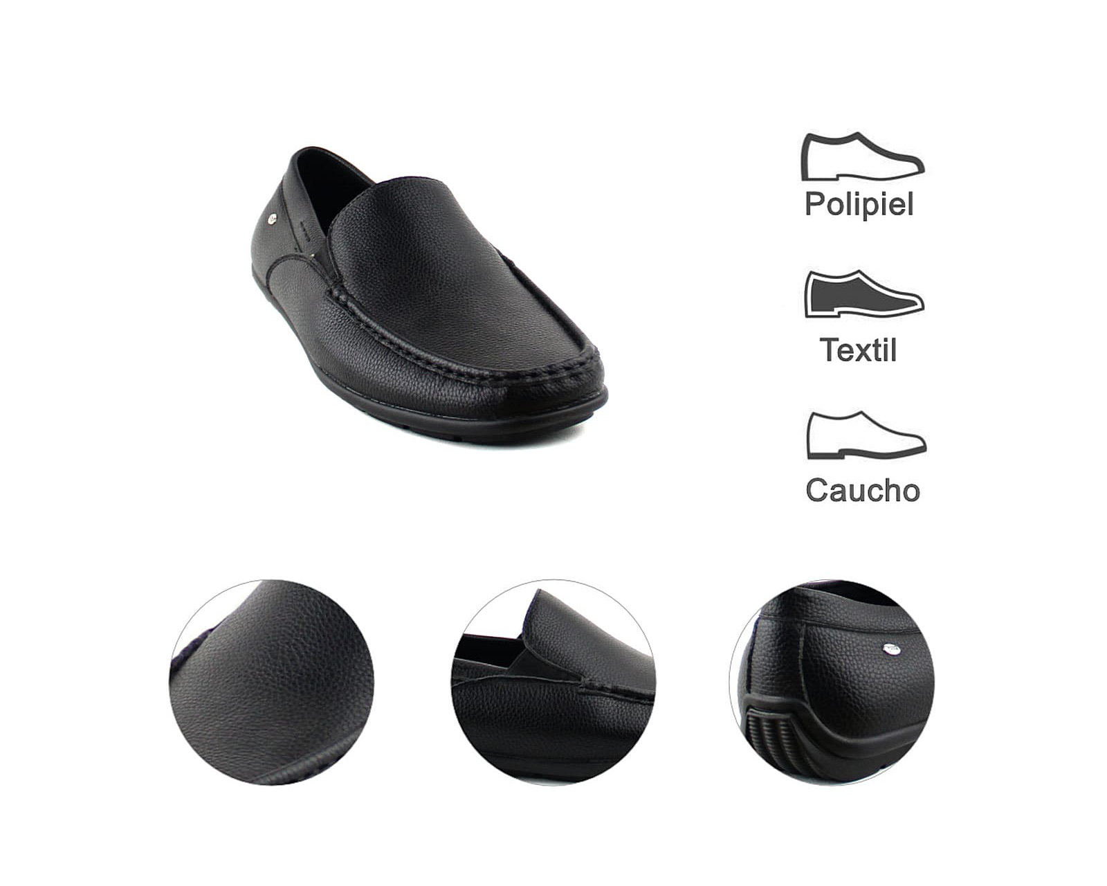 Foto 8 pulgar | Driver Para Hombre Lob Footwear Pu Negro 52404520