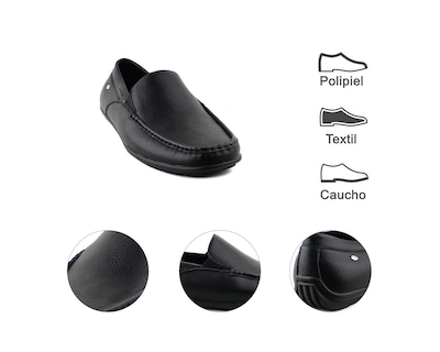 Foto 7 | Driver Para Hombre Lob Footwear Pu Negro 52404520