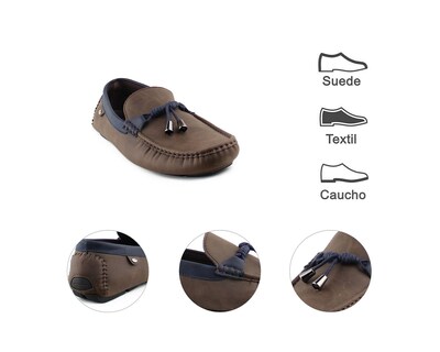 Foto 7 | Driver Para Hombre Lob Footwear Pu Café 52404998