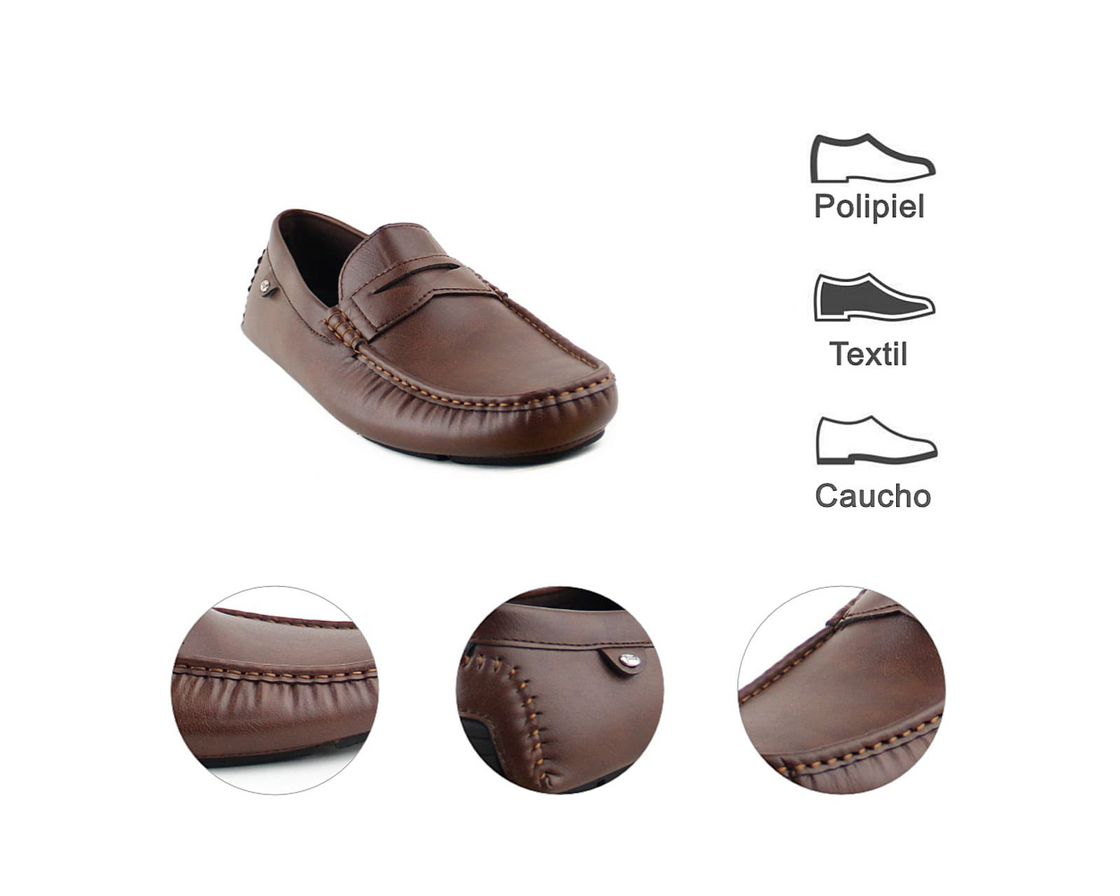 Foto 8 pulgar | Driver Para Hombre Lob Footwear Pu Café 52404518