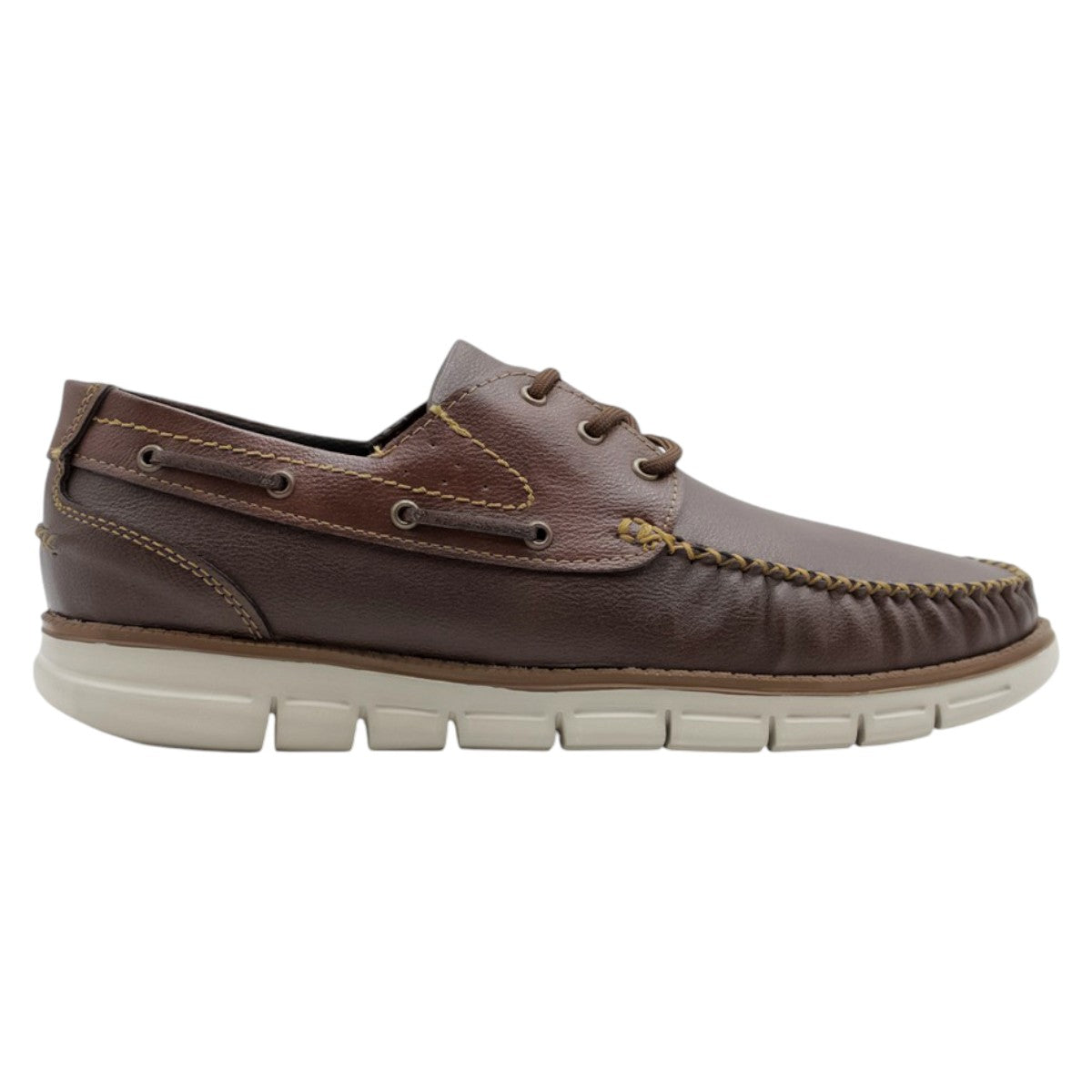 Foto 3 pulgar | Mocasines Exterior Piel Vegana Color Café Para Hombre De Rbcollection
