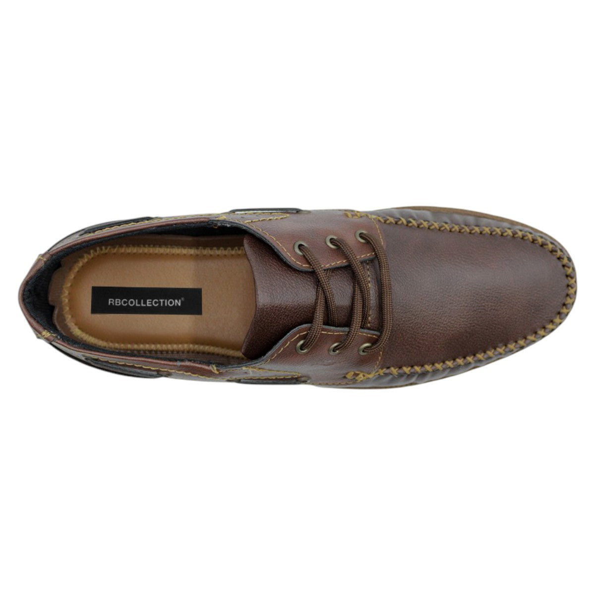 Foto 4 pulgar | Mocasines Exterior Piel Vegana Color Café Para Hombre De Rbcollection