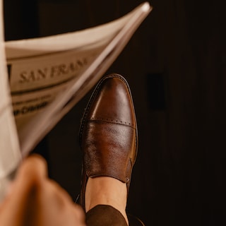 Foto 6 | Zapato Slip-on Café Para Hombre De Piel Con Detalles Elegantes