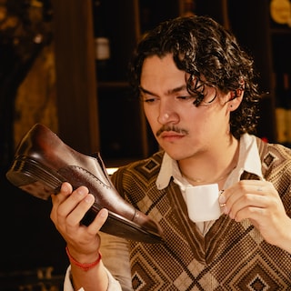 Foto 8 | Zapato Slip-on Café Para Hombre De Piel Con Detalles Elegantes