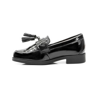 Foto 5 | Mocasin Infantil Formal Elegante Salamandra Charol Negro Negro